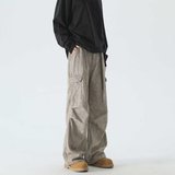 复古撞色工装牛仔裤男设计感休闲阔腿拖地长裤子A155-DX201-TP68，男装牛仔裤，电商A155-1