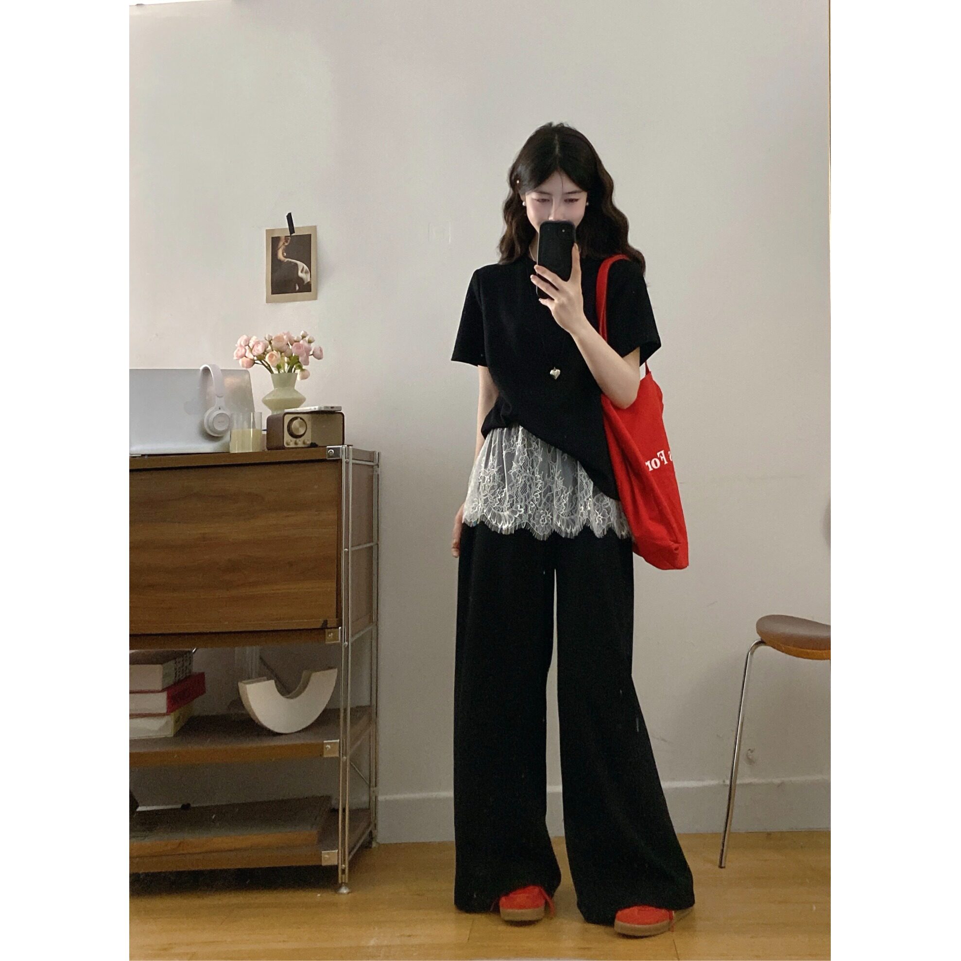 甜系穿搭矮小个子宽松灰色上衣设其它制服/套装