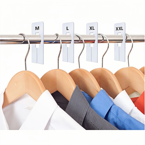 服装店展示分隔片标签塑料矩形尺码分隔牌印双面服装店衣橱分码牌
