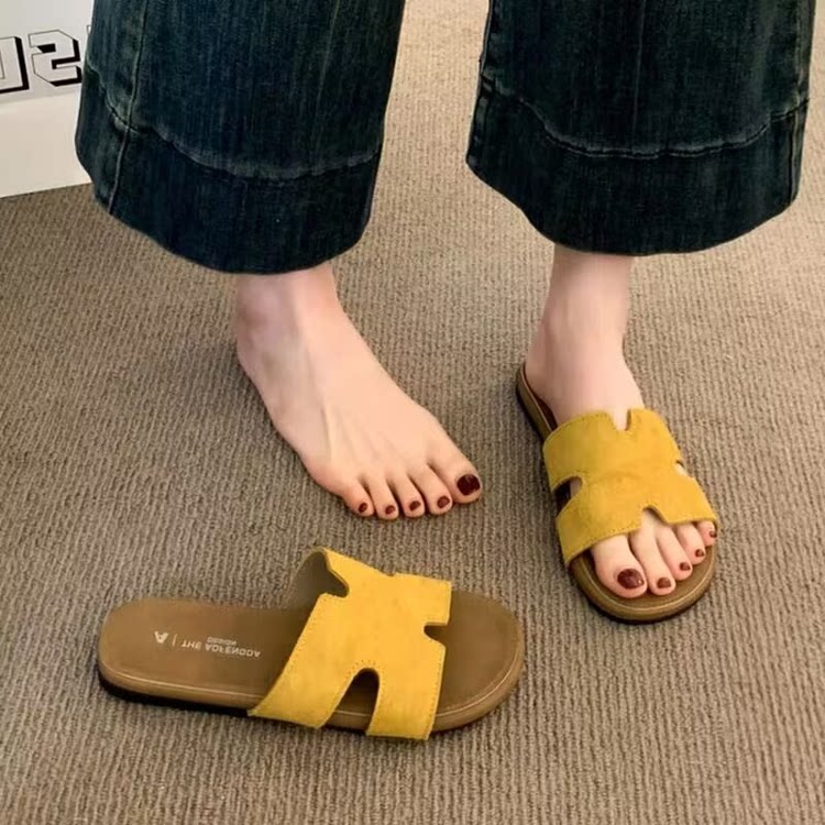 勃肯软底凉拖鞋女夏季外穿2026新款配裙子平底沙滩鞋孕妇防滑凉鞋