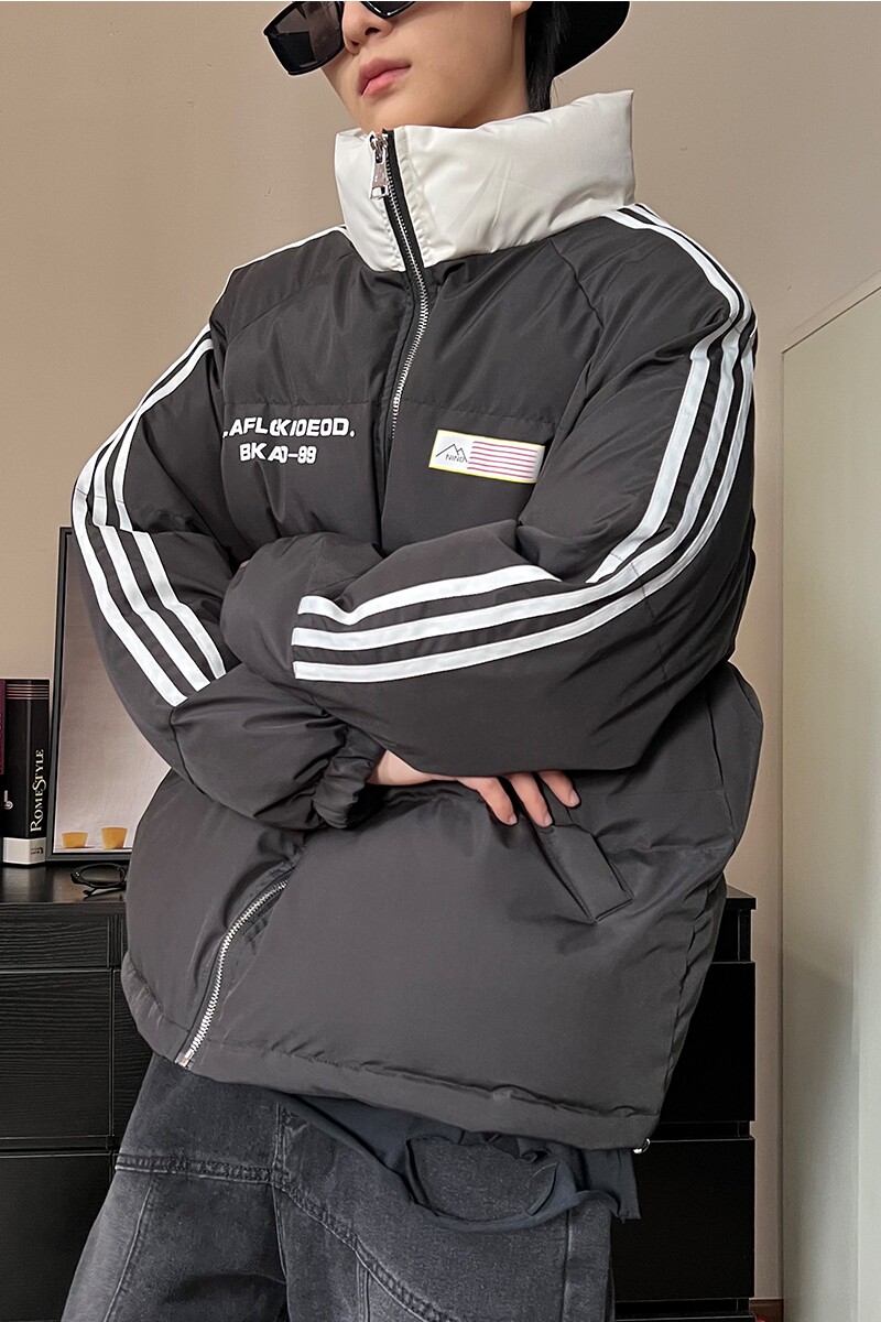 2024冬季棉衣情侣款中性风棉服潮流立领外套休闲A155-MM20-TP85,男装棉衣,电商A155