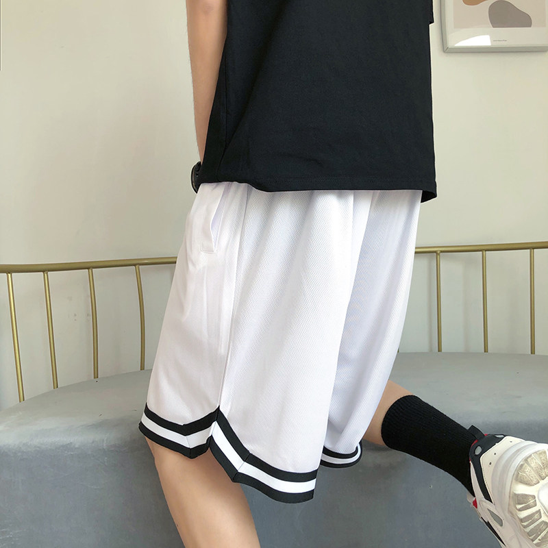2024年夏季冰丝速干运动裤港风潮男条纹折角直筒裤A155-K801-P25,男装休闲裤,电商A155