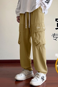 美式休闲长裤男士春季新款宽松直筒工装裤痞帅裤 A155-DDK18-TP50图片