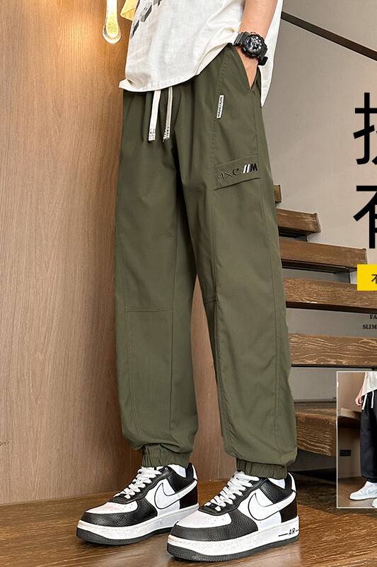 2024春季青少年休闲裤宽松大码潮流束脚裤男工装裤A155-TK08-TP43,男装休闲裤,电商A155