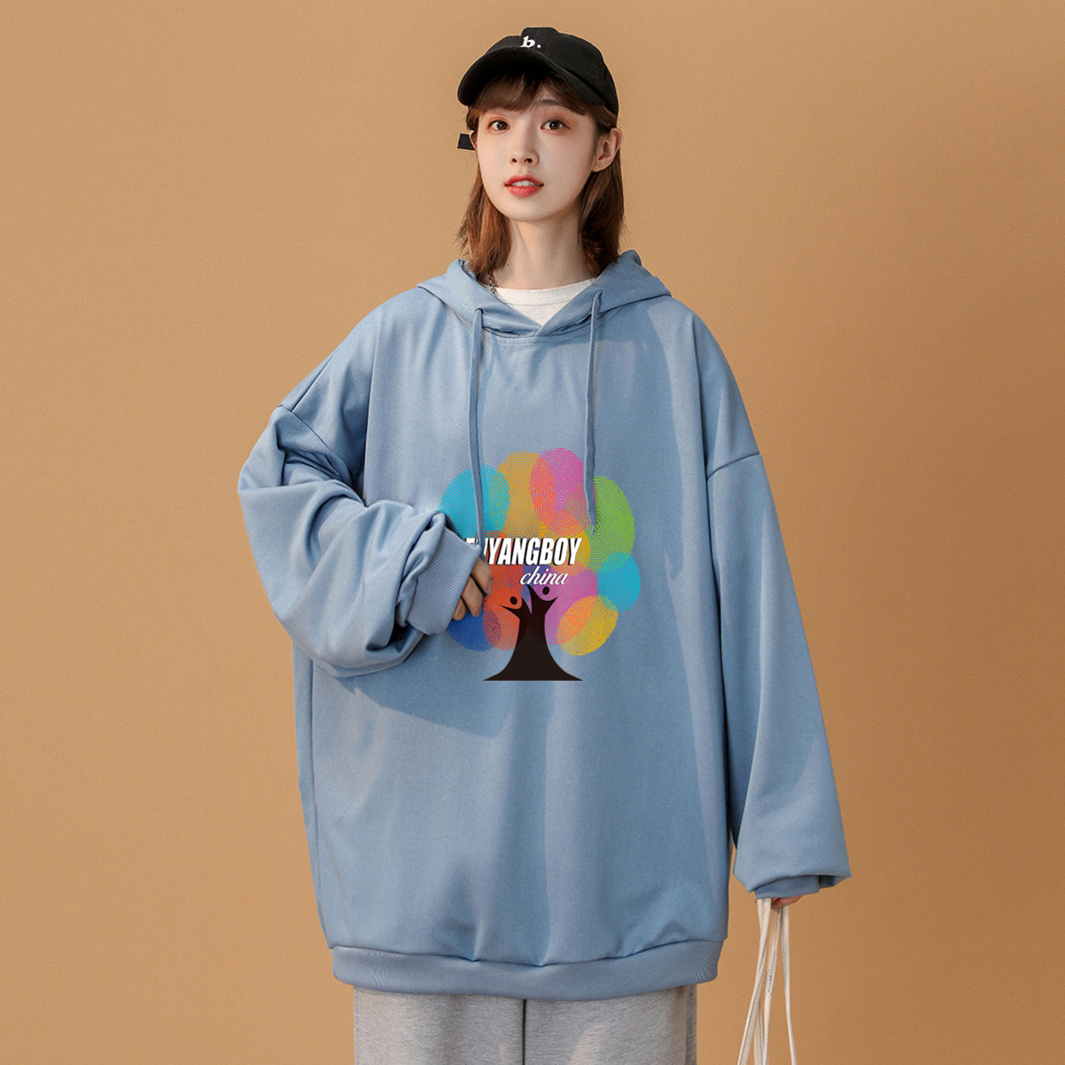 2023秋季青少年连帽卫衣男士外套潮流百搭上衣A110-LM319-P35?,女装卫衣/绒衫,电商A155