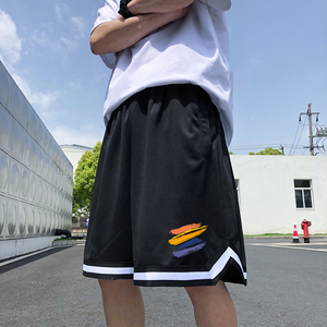 2024年夏冰丝速干运动裤港风潮男色带印花直筒短裤A155-K805-P25图片