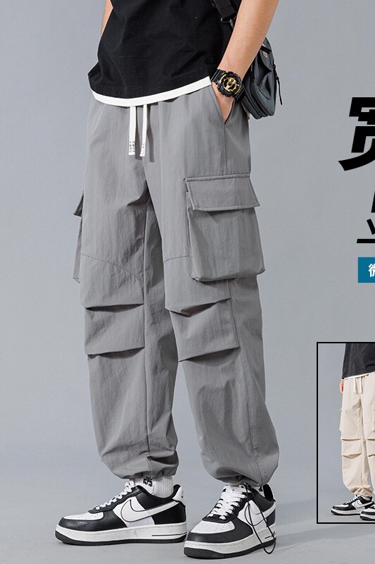 2024春季工装裤男宽松大码直筒裤潮流运动长裤子潮A155-TK04-TP45,男装休闲裤,电商A155