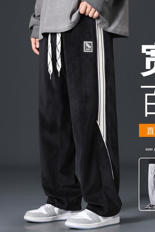 灯芯绒卫裤男裤宽松直筒vibe拖地春秋款休闲长裤A155-DDK27-TP47,男装休闲裤,电商A155