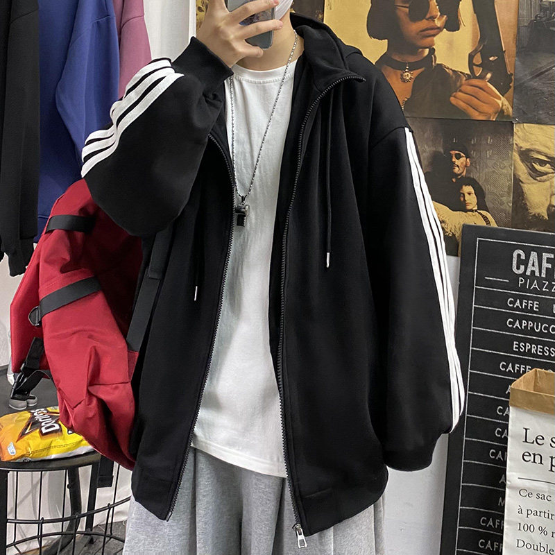2024秋季卫衣男宽松大码潮流开衫连帽外套时尚百搭A155-W802-TP50,男装卫衣,电商A155