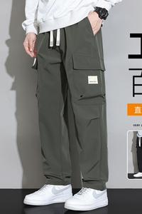 工装裤男秋冬宽松束脚休闲裤男生长裤子 A155-DDK25-TP45 加绒P53图片