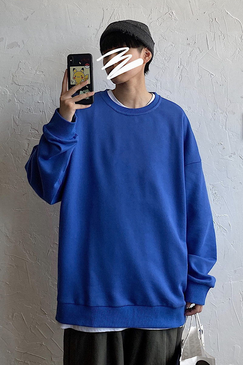 2023秋季青少年卫衣宽松大码休闲纯色套头上衣男A155-W521-TP20,男装卫衣,电商A155
