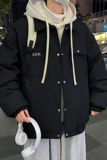 NASA联名白鸭绒羽绒服男连帽假两件羽绒外套潮A110-BBYR07-TP195，男装羽绒服，电商A155