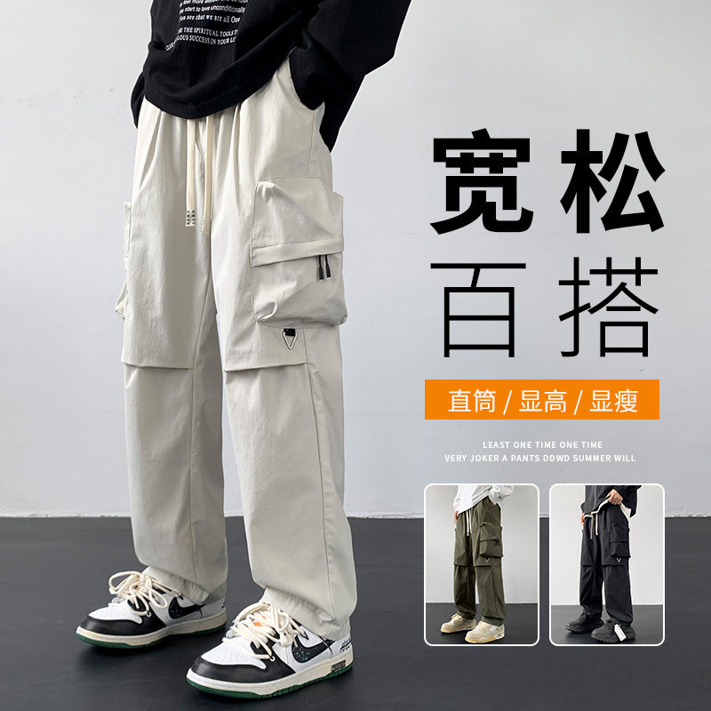 2024春季美式机能降落伞兵工装裤男宽松休闲长裤 A155-DDK28-TP55图片