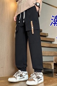 2024春季工装裤男宽松大码哈伦裤潮流束脚运动裤子A155-TK10-TP43图片