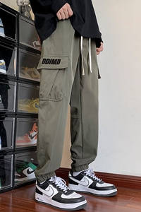 工装裤男秋冬加绒多口袋休闲长裤子男潮 A155-DDK24-TP48 加绒P56图片