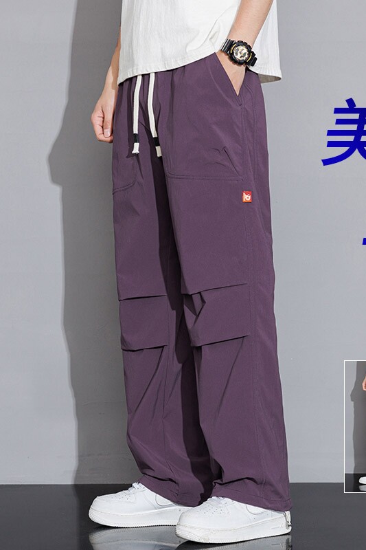 2024春季男工装裤宽松大码直筒裤青年休闲运动裤子A155-TK03-TP52,男装休闲裤,电商A155