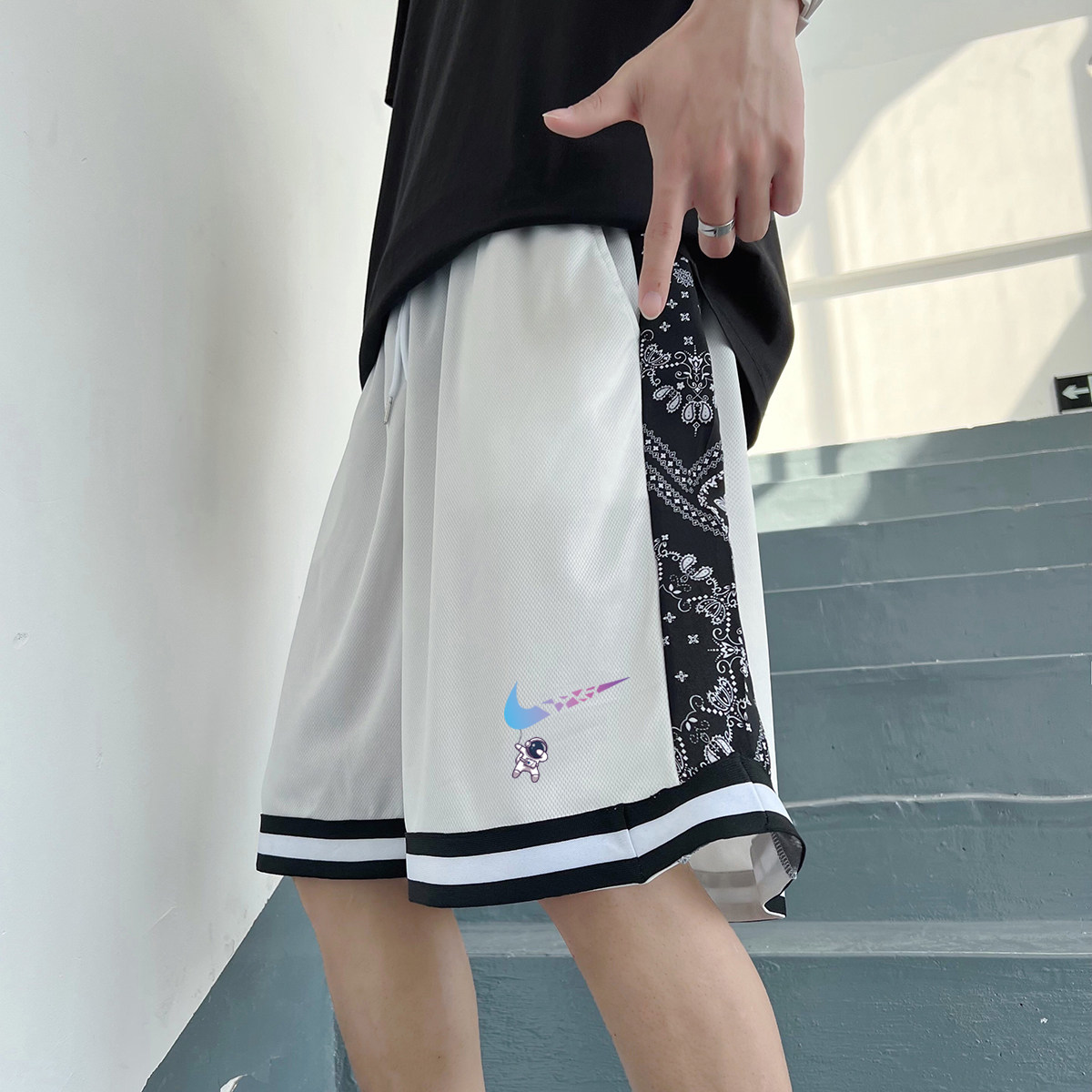 2024春夏休闲短裤男冰丝轻薄速干篮球裤宽松五分裤 A155-K875-P25图片