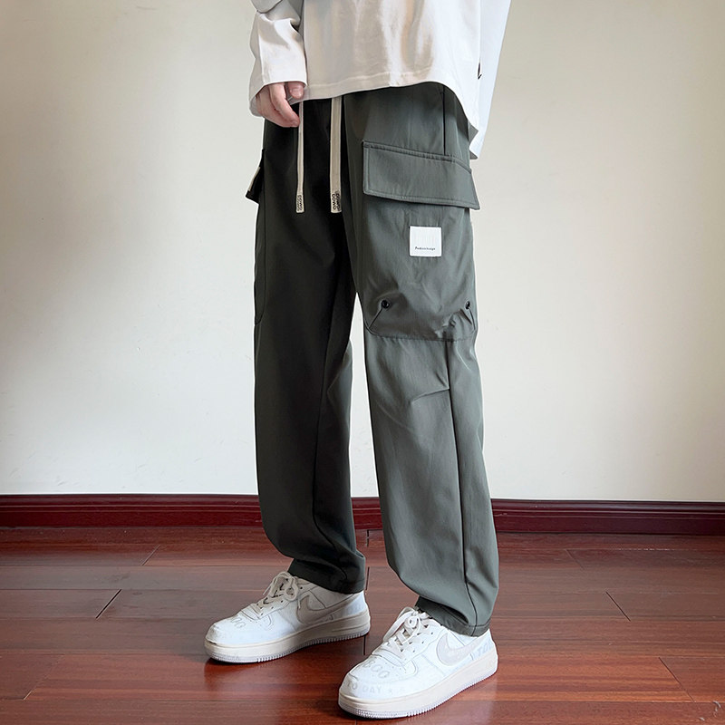 工装裤男秋冬宽松束脚休闲裤男生长裤子 A155-DDK25-TP45 加绒P53图片