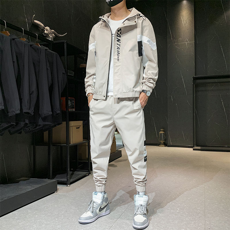 2023秋季休闲运动套装男宽松大码卫衣卫裤两件套A155-MTZ51-TP72,男装休闲套装,电商A155