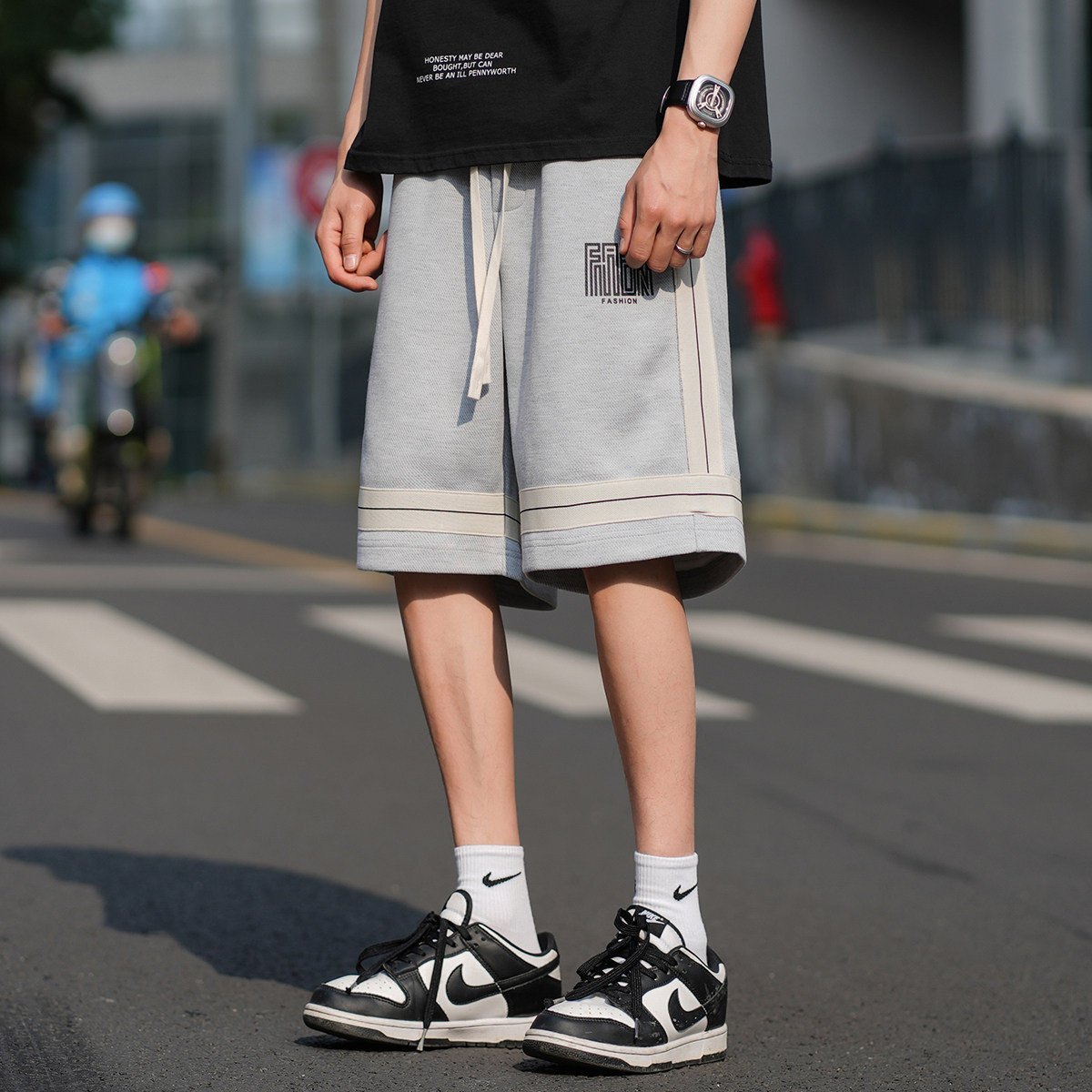 2024夏青少年短裤男士五分裤薄款透气速干篮球裤A155-K23007-TP35,男装休闲裤,电商A155