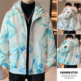 NASA联名90白鸭绒羽绒服男90绒提花羽绒外套潮A155-BBYR02-TP207，男装羽绒服，电商A155