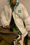 冬季拼接立领PU皮棉衣外套男棉衣男士保暖棉服男A155-JDM01-TP105，男装棉衣，电商A155