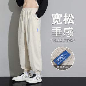 2023年秋季新款休闲长裤男情侣款裤子灯芯绒长裤A110-JHK04-TP34图片