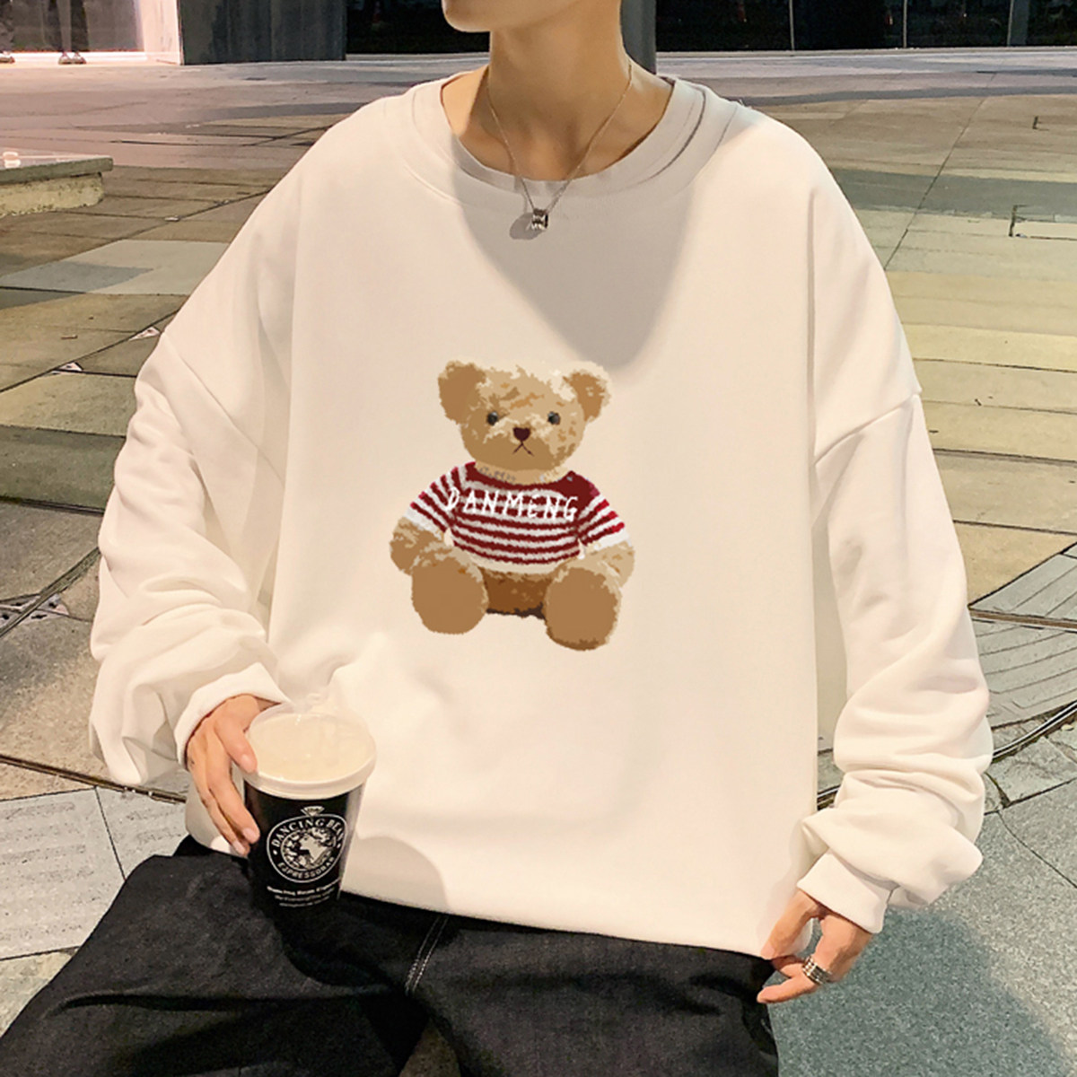 2023秋季卫衣男宽松大码潮流上衣港风休闲外套套头A110-W906-P25,男装卫衣,电商A155