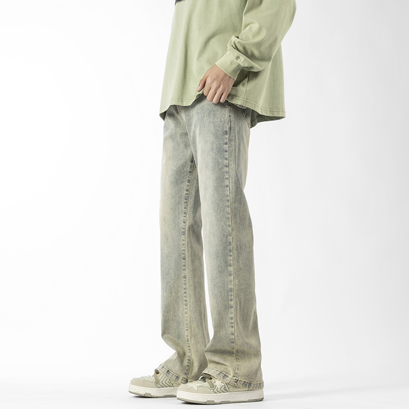 2024春季牛仔裤男士长裤潮流休闲直筒裤简约百搭A155-TN21-TP55，男装牛仔裤，电商A155