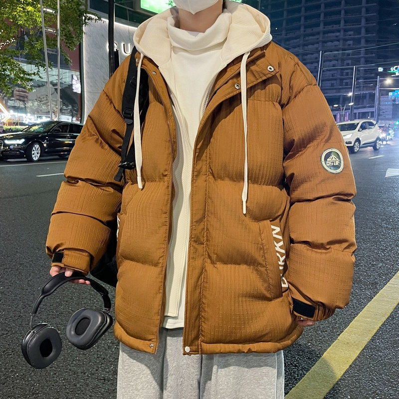羽绒棉服男撞色假两件棉衣外套加厚防水面包服A155-BBM12-TP130,男装棉衣,电商A155
