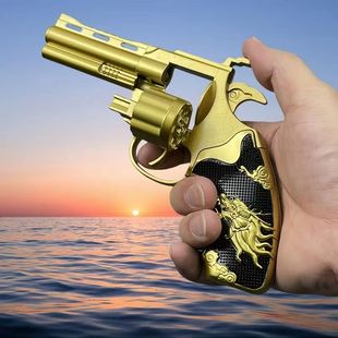 侧开全金属左轮砸炮枪擦响炮火石砸响枪纸炮子火炮手枪玩具枪怀旧