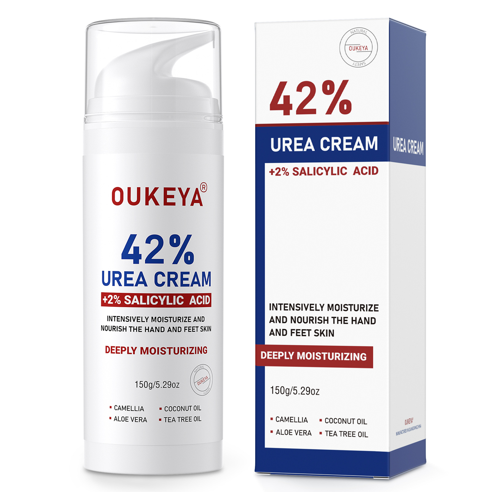 oukeya跨境42%+2%水杨酸尿素霜干裂滋润保湿手足霜英文现货