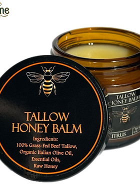 跨境款tallow honey balm牛油蜂蜜膏保湿霜润肤膏身体牛脂膏