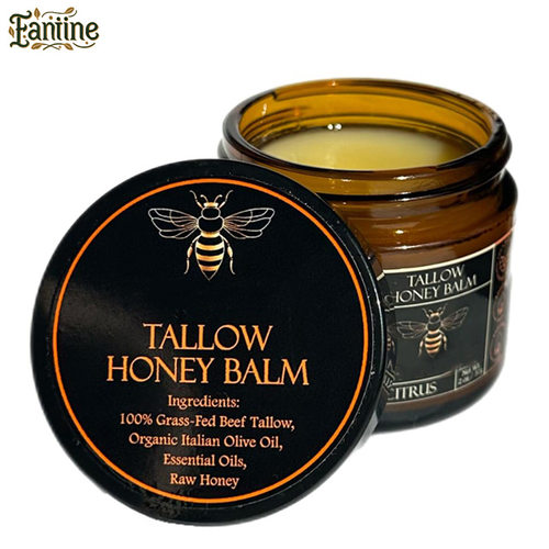 跨境款tallow honey balm牛油蜂蜜膏保湿霜润肤膏身体牛脂膏