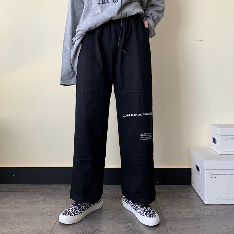 Real shooting autumn and winter new style overalls women's new loose high waist leisure wide leg pants fall feeling pants