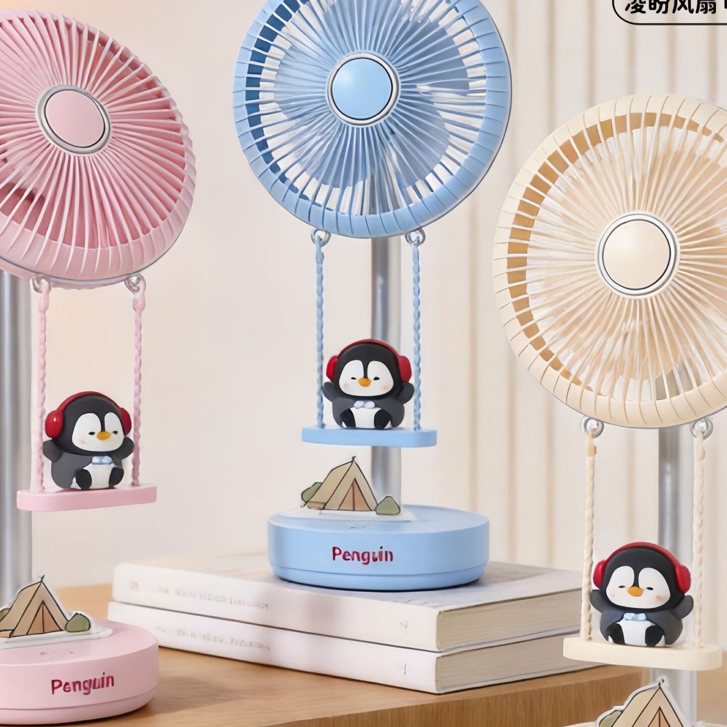 夏季热卖简约桌面风扇三档USB充电可调角度宿舍办公室降温小台扇