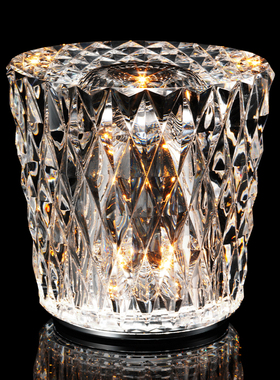 日本 ambien Xtal Gacrux新款水晶玻璃钻石切割LED小夜灯氛围灯