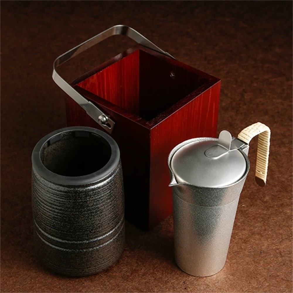 纯锡带盖酒壶分酒器陶制温酒器