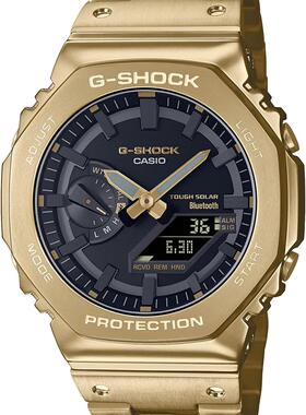 卡西欧光能蓝牙电波男表金属八王子八角农家橡树GM-B2100D-1AJF B