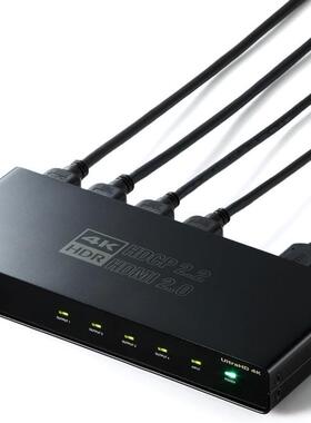 Sanwa HDMI 分配器 1入4 出 4K/60Hz HDR HDCP2.2 VGA-HDRSP4