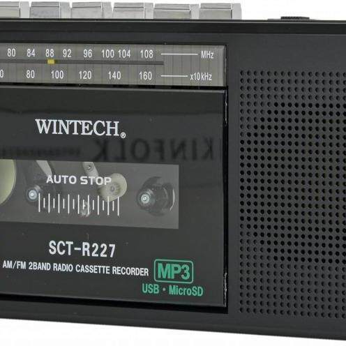 日本 Wintech 便携磁带录音机 随身听 MP3播放器 收音机 USB插卡