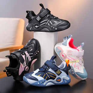 CEO ABC童鞋2026春季新款男童儿童皮面防水运动鞋软底女童跑步鞋