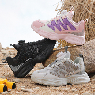 百搭老爹鞋 CEO 儿童皮面防水学生跑鞋 2025春秋新款 ABC男童运动鞋