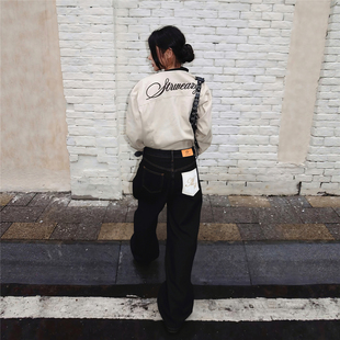 baggy长裤 RuleByMe 马毛冈山原牛14.5盎司弯刀原色洗水做旧牛仔裤