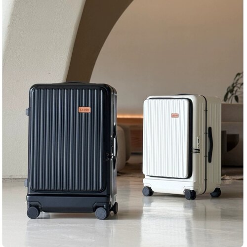 letoo多功能20寸轻便密码旅行箱前置开口行李箱女拉杆箱男登机箱