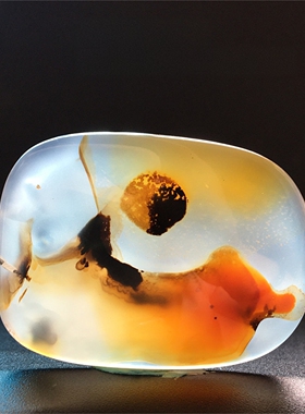 马料海洋玉髓风景方牌吊坠