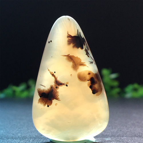 天然高冰玛瑙海洋玉髓吊坠颈饰
