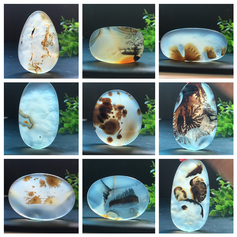 马料海洋玉髓吊坠方牌风景奇石草花玛瑙摆件一景一物精品像形M