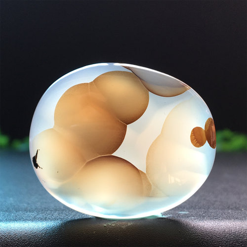 天然海洋玉髓高冰透吊坠