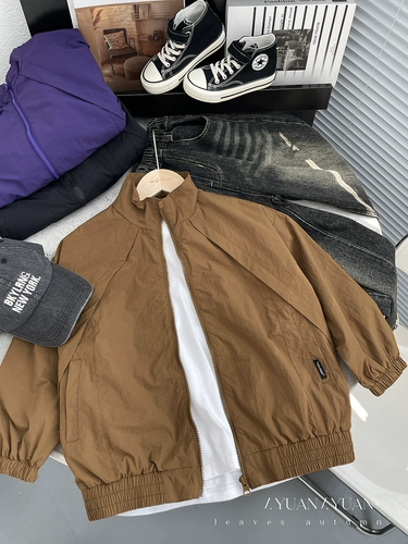 Демисезонная детская куртка для мальчиков, детская одежда, коллекция 2023, осенняя, в корейском стиле, в западном стиле